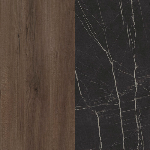 Кабинет руководителя Festus, Цветовая гамма кабинета Festus: Орех Пацифик Табак - Камень Пьетра Гриджиа черный