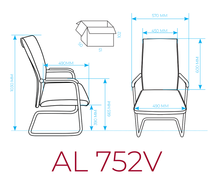 Офисный стул AL-752V, изображение 5