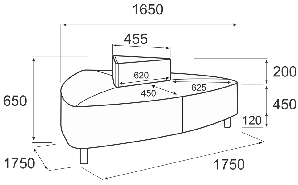 Диван офисный МП